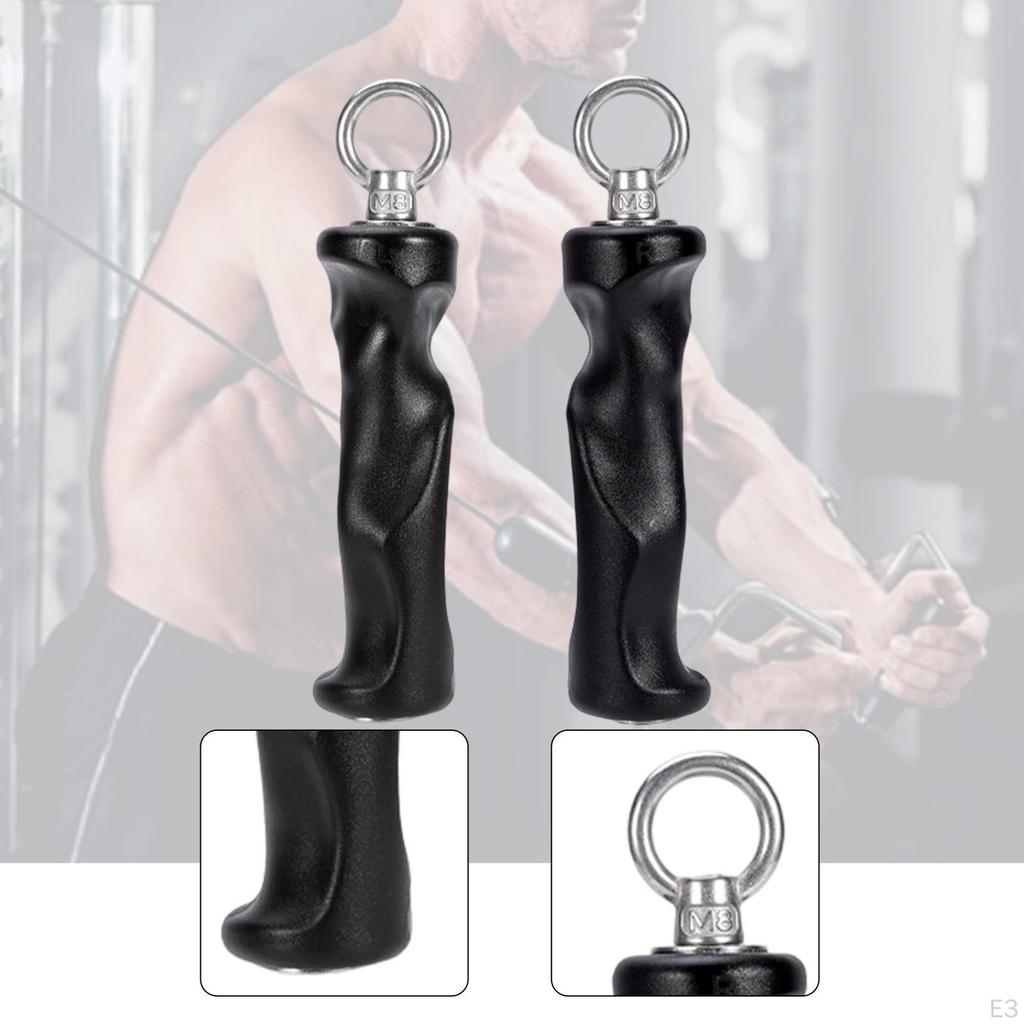2 Pieces Pull Up Grip Handles Workout Handle Pair Cable Machine Non Slip Bodybuilding Fitness