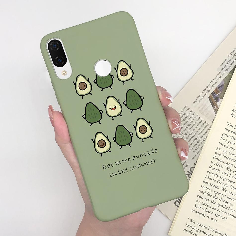 For Huawei Nova 3i Nova4 Case Shockproof Matte Cute Cartoon Soft Silicone Phone Back Cover For Huawei P Smart Plus Nova 3i Coque