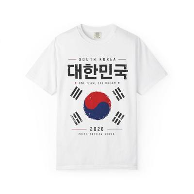 T-shirt Coupe du Monde 2026 Corée du Sud | T-shirt Fan de Football Coréen | T-shirt Graphique Unisexe