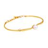 Vergoldetes Armband mit einzelner Perle