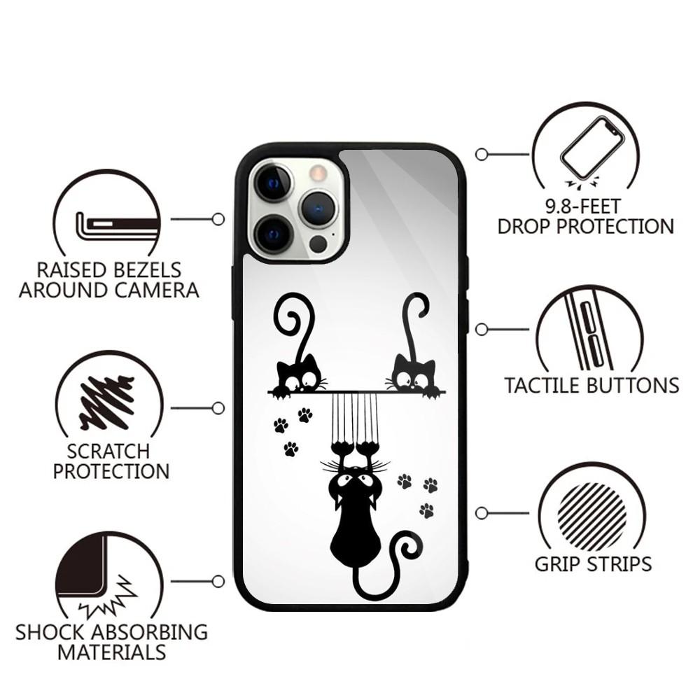 Cat Cute Funny Pet Phone Case For iPhone 16,15,14,13,12,11,Plus,Pro,Max,Mini Magsafe Magnetic Wireless Charging