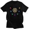 Individuelles Genshin Impact Elemente T-Shirt für Herren T-Shirt Tee Kurzarm Anime Spiel T-Shirts Schlank geschnitten Kleidung