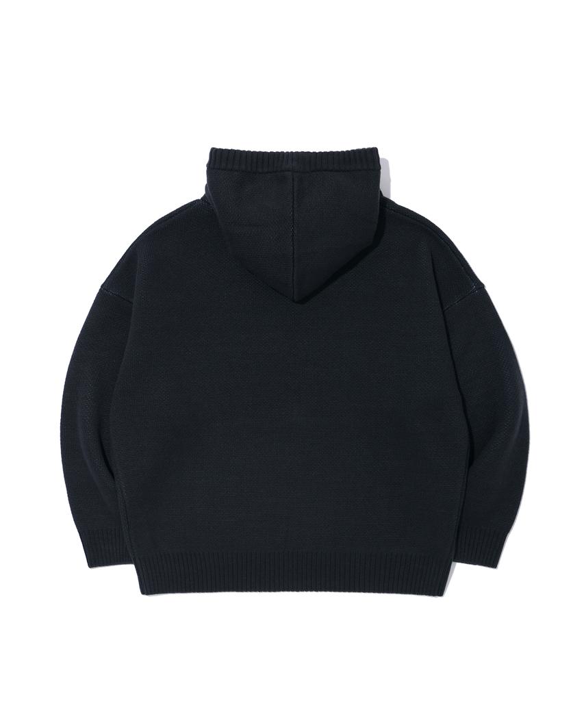 CRITIC Goth Logo Hood Knit Charcoal