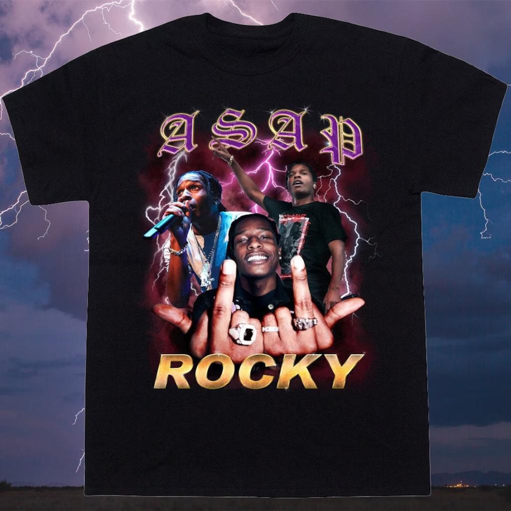 Vtg Asap Rocky Gift For Fans Heavy Cotton Black Unisex Unisex T Shirt BL559