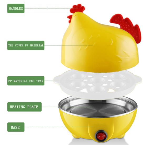 Electric Egg Boiler Chicken Shaped Egg Steamer Large Capacity Automatic Plug-in Household Egg Steamer Cooker