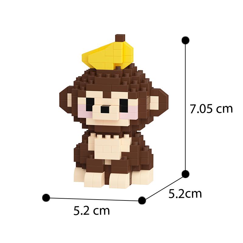 Non-Toxic 12 Styles Gifts Box Cute Zoo Series Building Blocks Kit Kids Toys Diy Micro Blocks Educational Toys Birthday Gifts