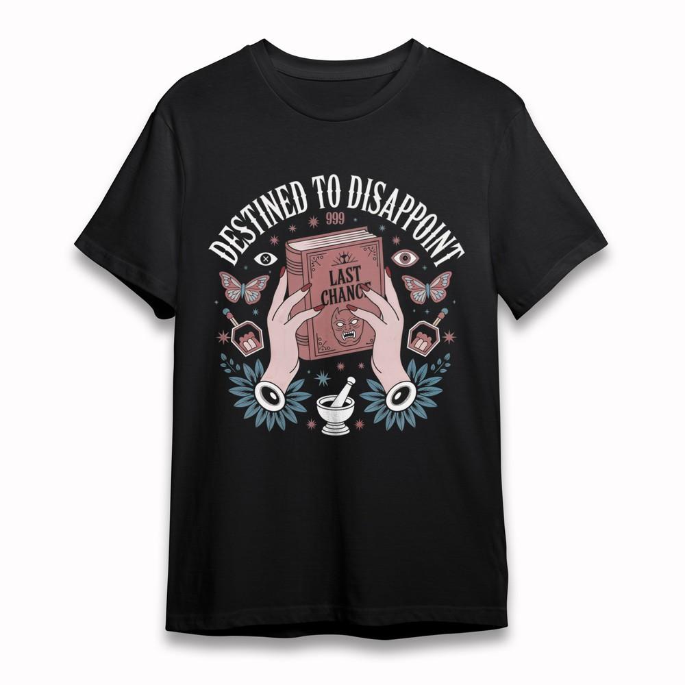 

Women s Mystic Symbolism Oversize Tee Ominous Book Eyes Design Black Cotton 4XL