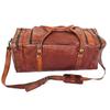 Huge 24" Genuine Vintage Leather Holiday Travel Luggage Duffel Gym Bag Overnight