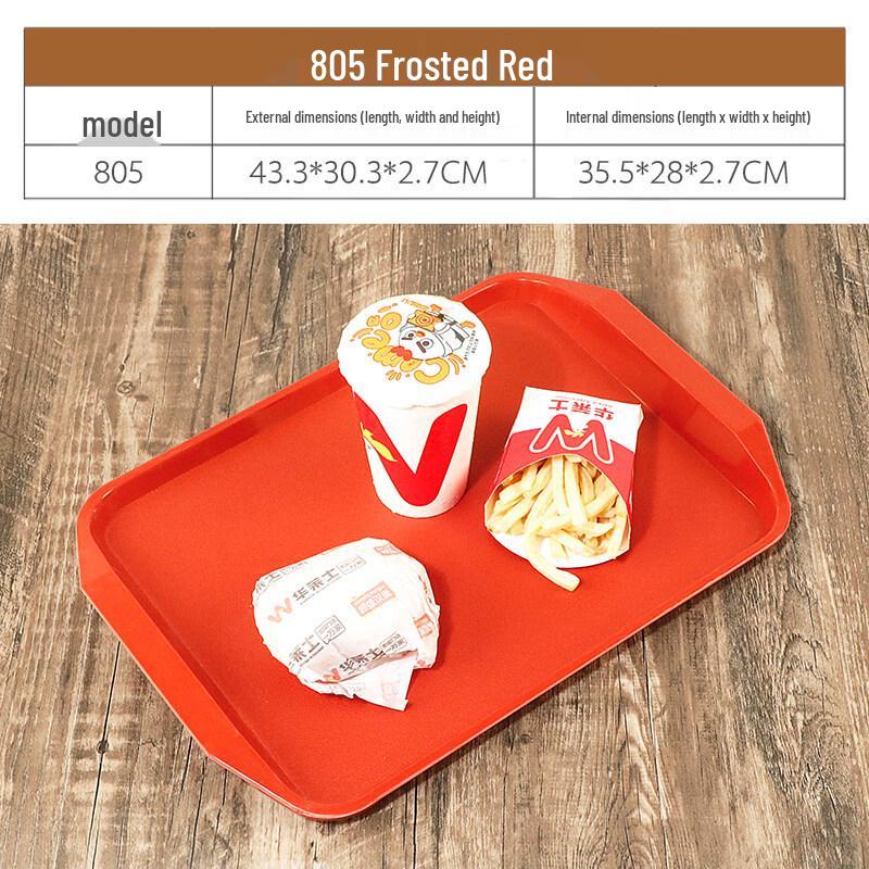 Rectangular Non-Slip Melamine Serving Tray