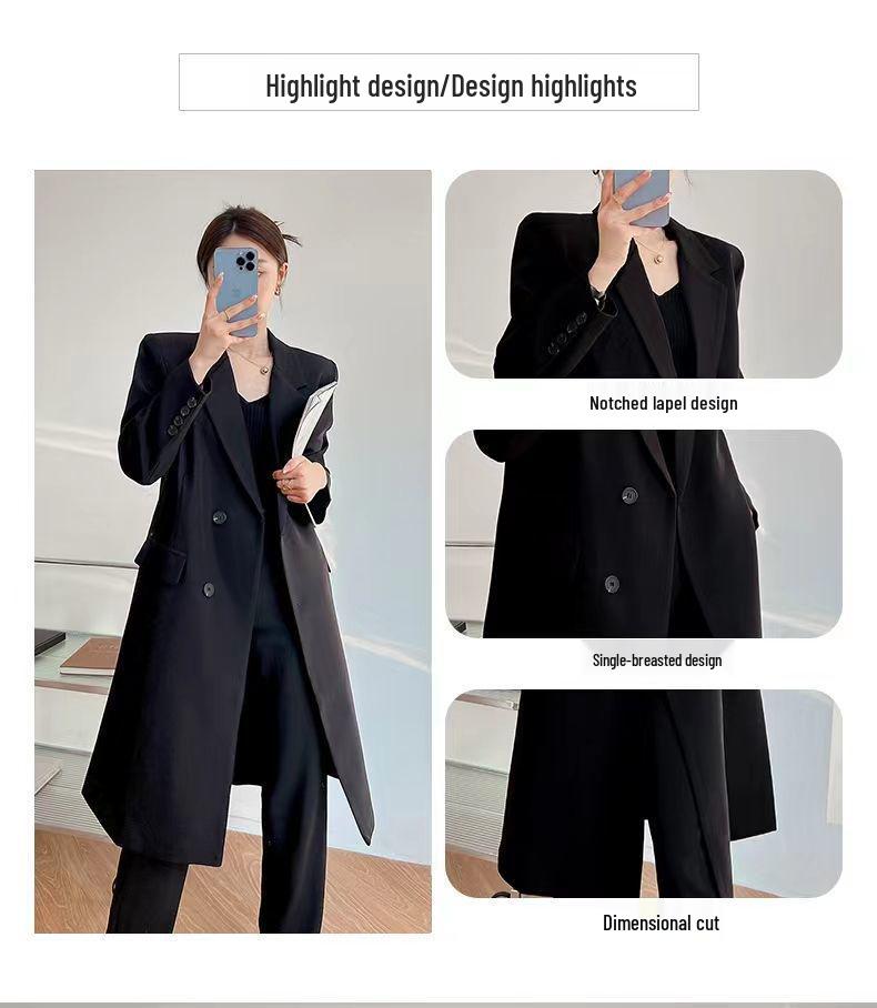 Women's Mid-Length Single-Breasted Trench Coat - Stylish British Street Style for Spring & Autumn