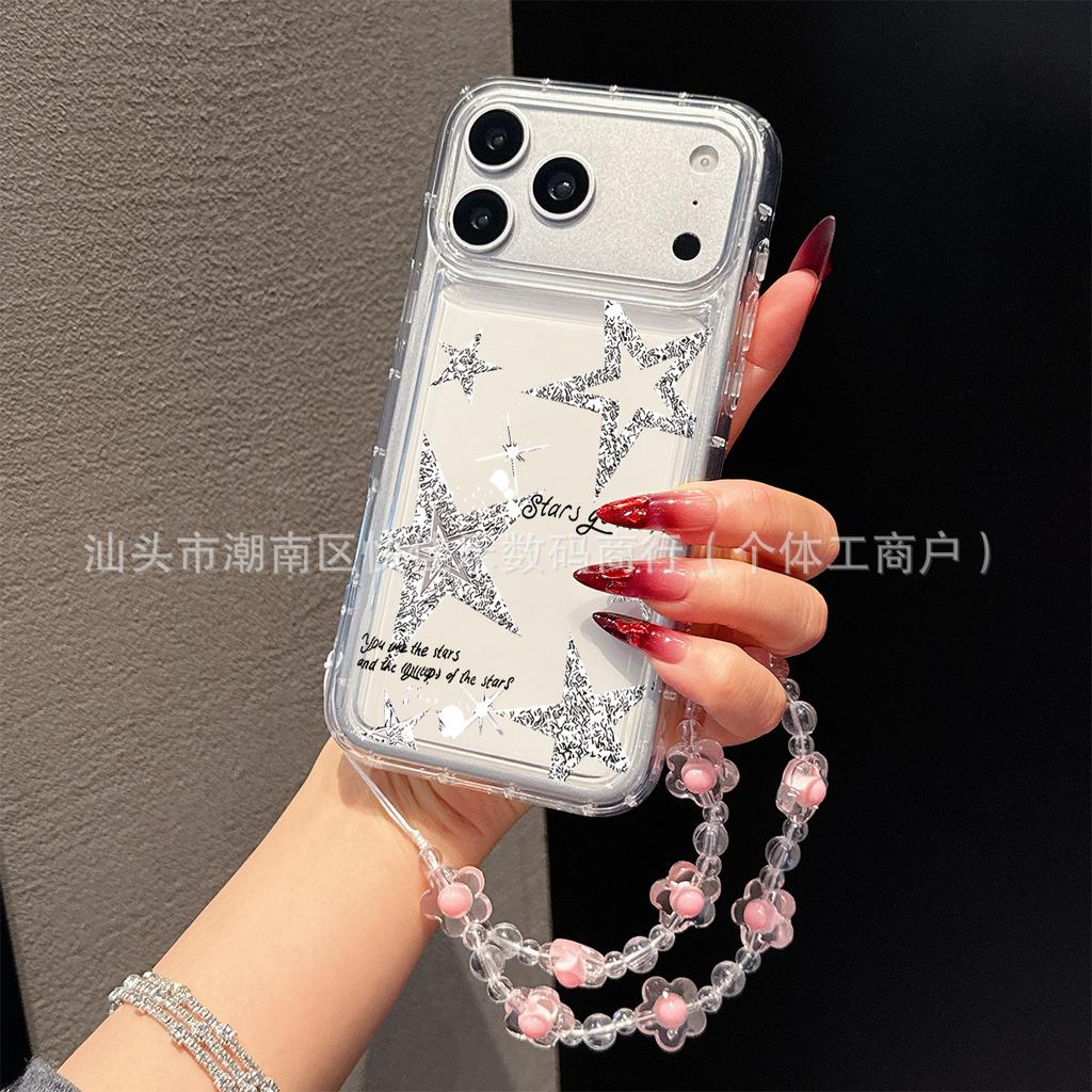 Simple Transparent iPhone Case Cute Bracelet iPhone11/12/13/14/15/16/17 ProMax Soft