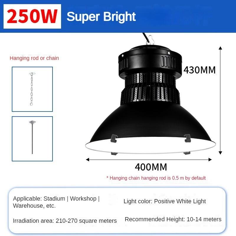 220V Workshop Lighting Lamp Industrial Pendant Light High Brightness Energy-saving Waterproof LED Industrial Mining Light