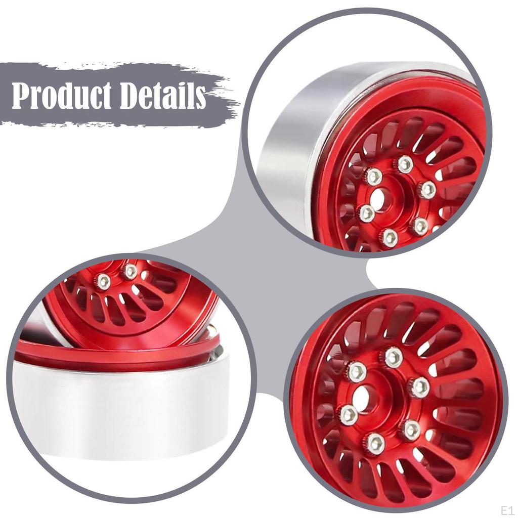 4 1.3 Inch Rims Replacing The Original High Performance Tires And Wheels for SCX24 1/18 1/24 RC