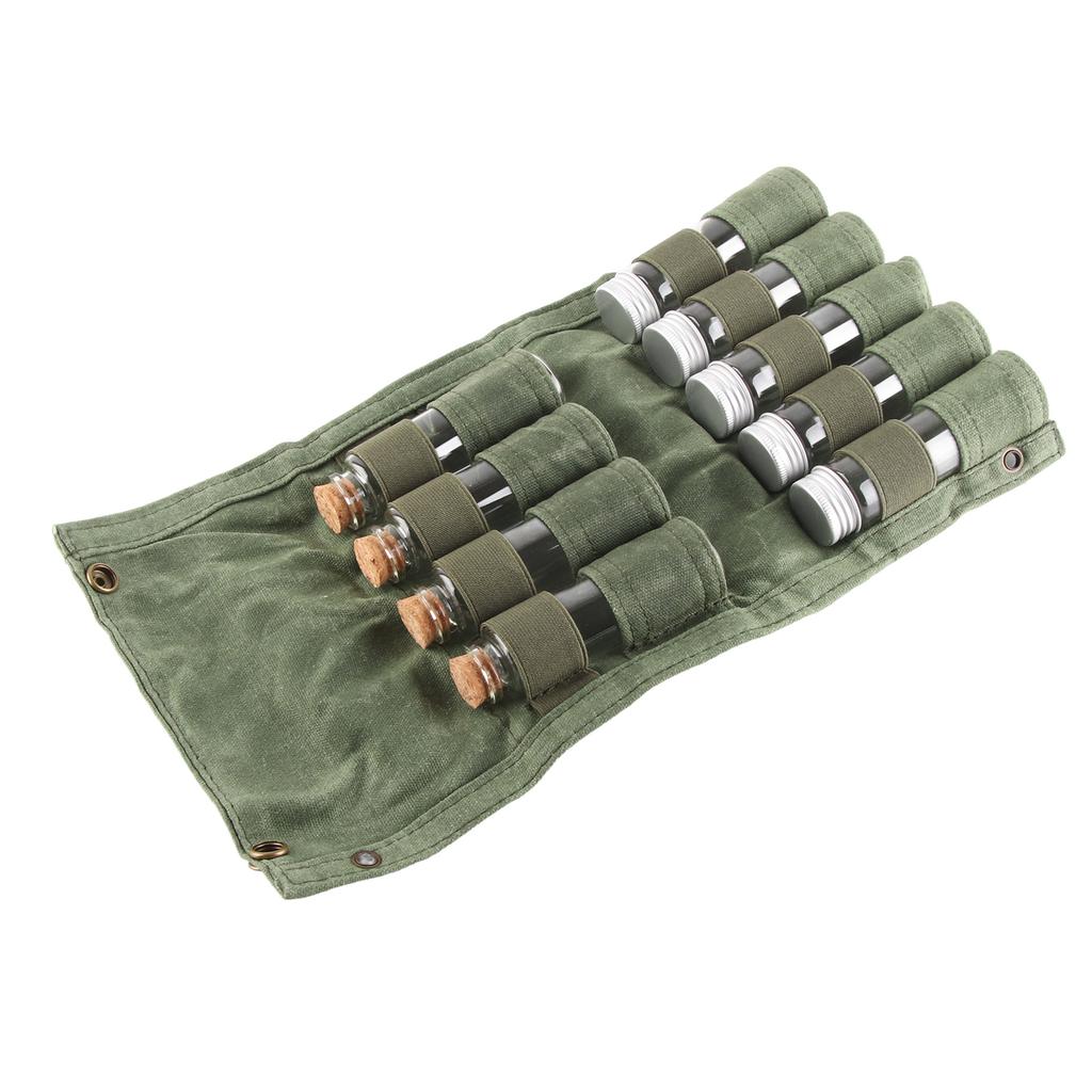 Zewnętrzna torba do przechowywania butelek z przyprawami na kemping, składana torba do przechowywania przypraw, płócienna torba