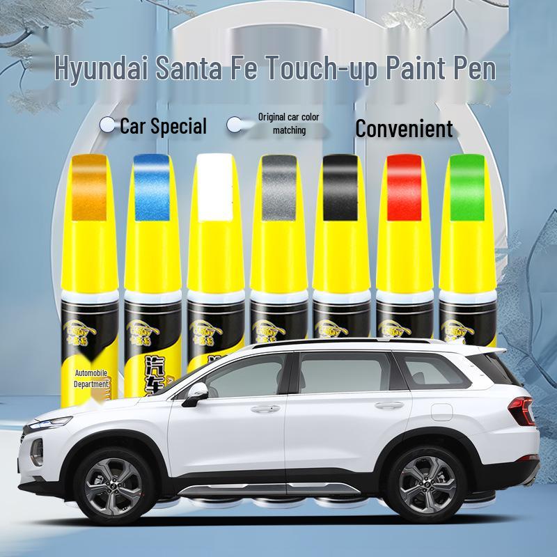 Beijing Hyundai Santa Fe Car Paint Repair Pen - Crystal Morning Dew White, Dawn Moon Black.