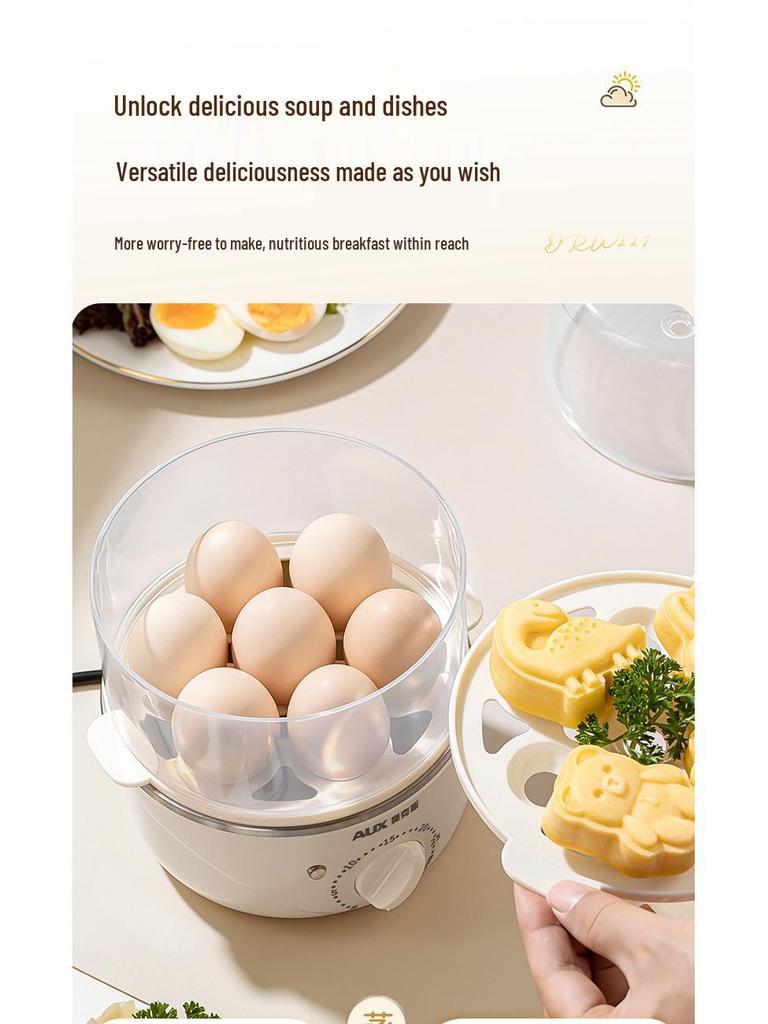 Compact Stainless Steel Automatic Egg Boiler with Auto-Off