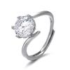 S925 Non-Fading Simulated Moissanite Six-Prong Women's Proposal Ring
