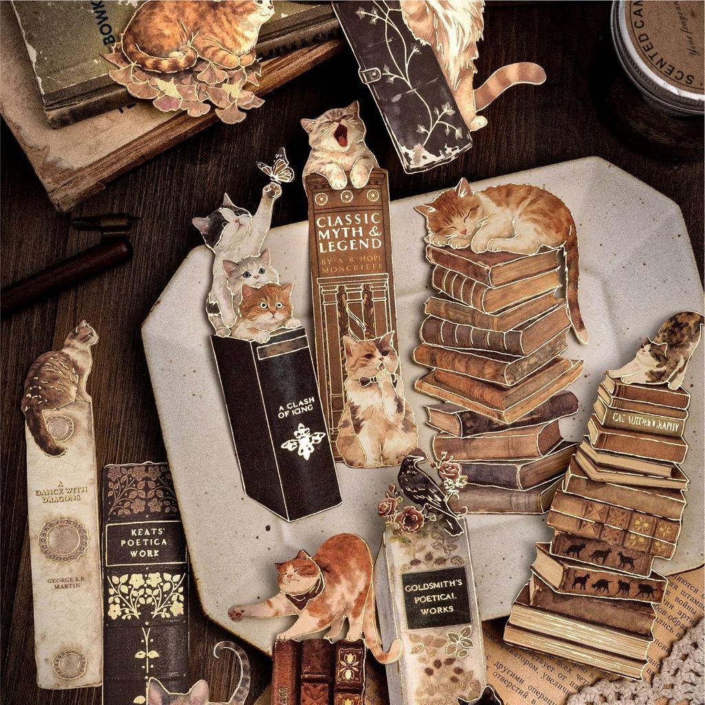 Sugar Poem Retro DIY Decorative Sticker Bookmark & Journal Collage Set