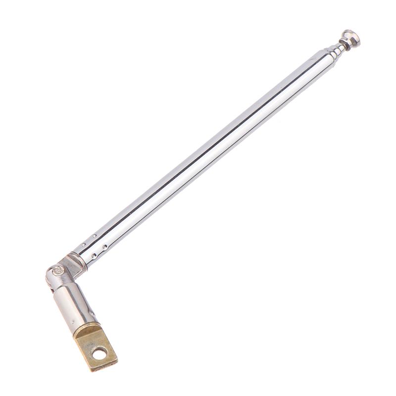 1Pc 52-73 5-sekční teleskopická nerezová ocel Full-kanálové Am FM rádio Univerzální otočná anténa