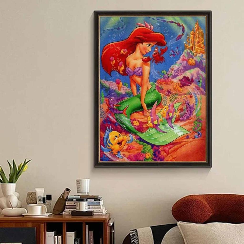 5D Diy Diamond Painting Mermaids and Lobsters Full Drill Rhinestones Mosaic Embroidery Handmade Products Home Decor Gift