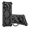 Metal Frame Magsafe 360 Rotate Holder Aluminum Phone Case For iPhone 13 14 15 16 Pro Max Plus Wireless Charging Shockproof Cover