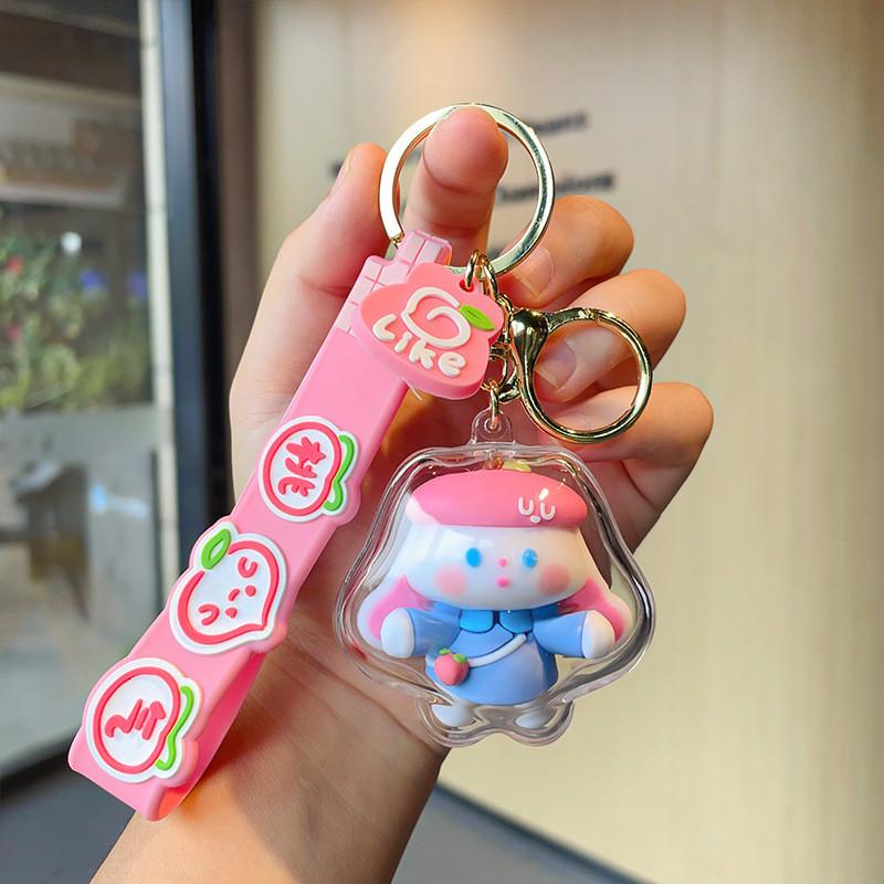 

Rabbit Cartoon Adorable Keychain For Women And Kids Perfect Gift Idea розовый