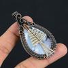 Dendrite Opal 999 Copper Wire Wrapped Pendant, Handmade Gemstone Jewelry Pendant Gift For Birthday