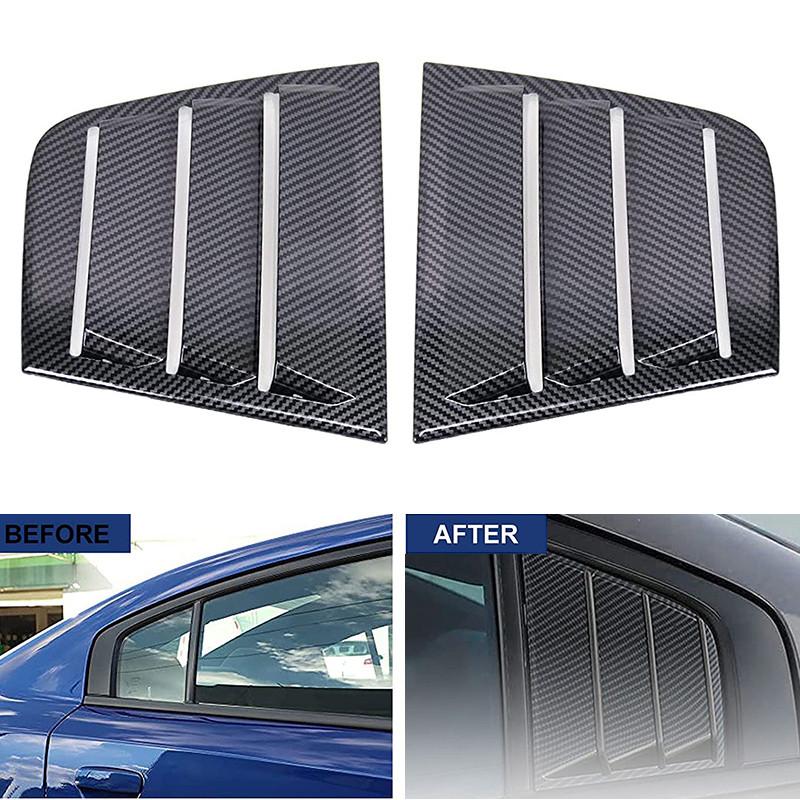 Pre Dodge Charger 2011-2021 Zadné bočné okenné lamely ABS plast 1 pár Auto tienidlo proti slnku Ochrana proti dažďu Jednoduchá montáž