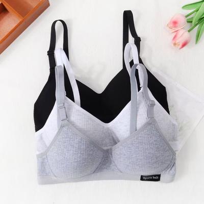Teenager Girls AB Cup Underwear Ladies Wireless Seamless Grather Bra Girls Breatahble Training Bra