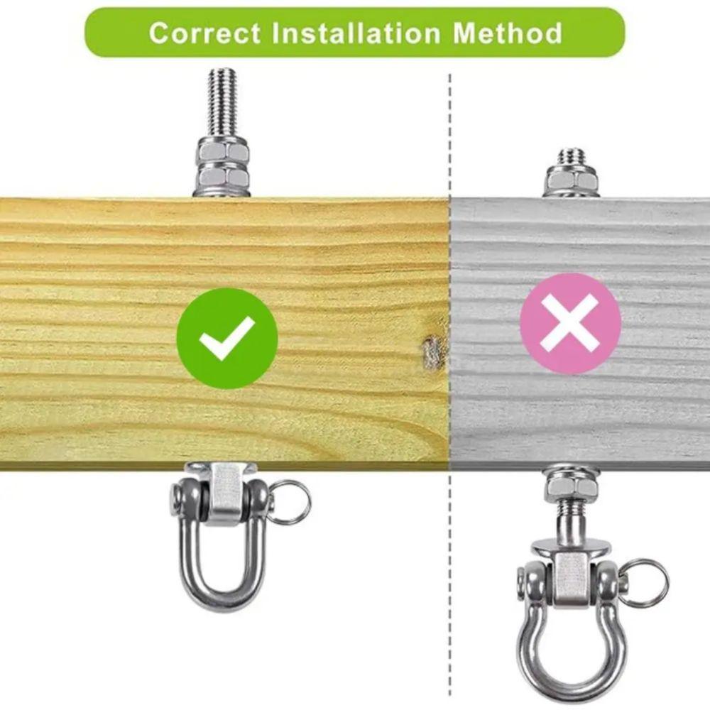 Heavy Duty Swing Hook Threaded Shaft Hanging Chair Accessories Yoga Hammock Sandbag Hook Porch