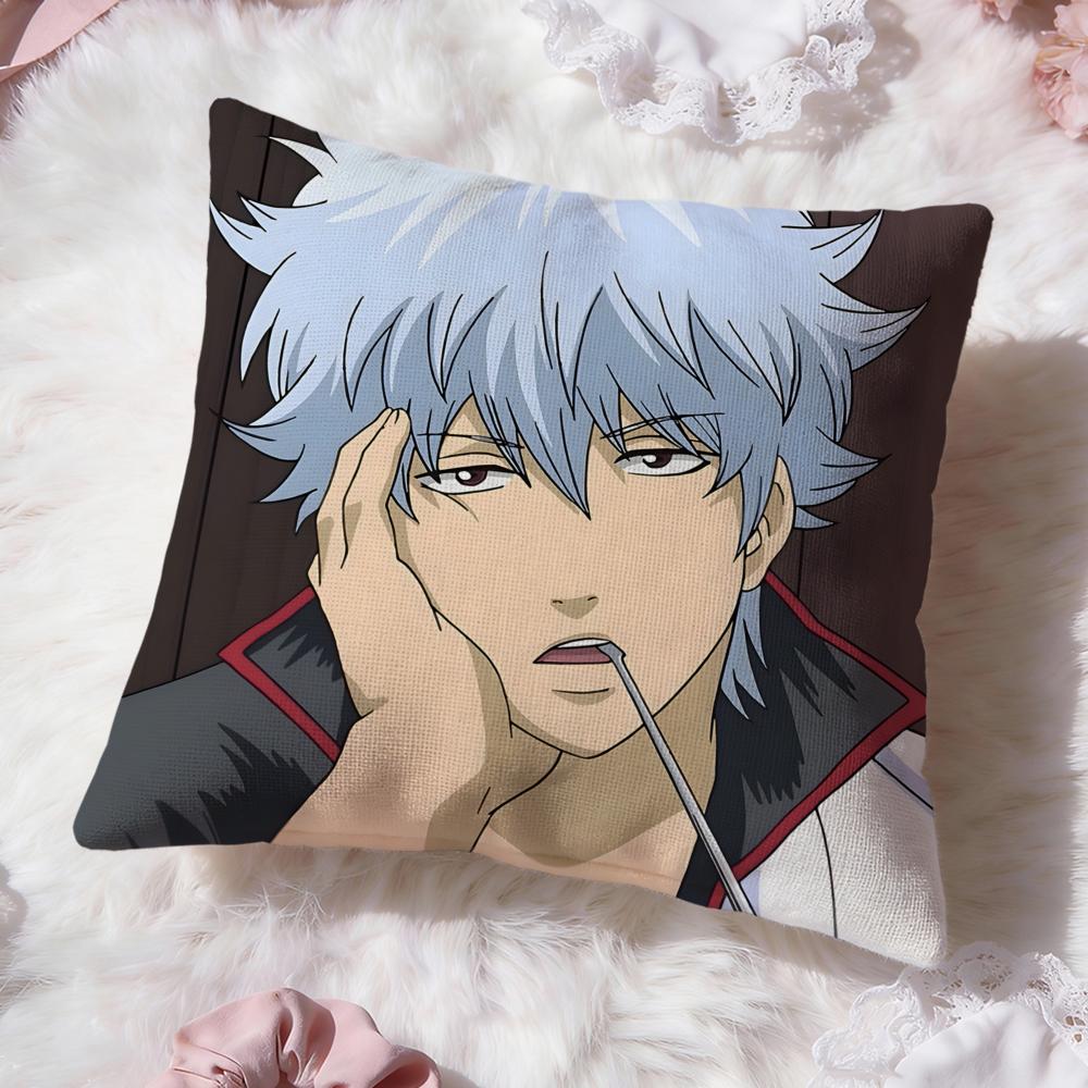 Gintama hot anime Cushion Cover Premium Comfort Reversible Pillow Cove -Two in One Design for Any Room & Car Interior