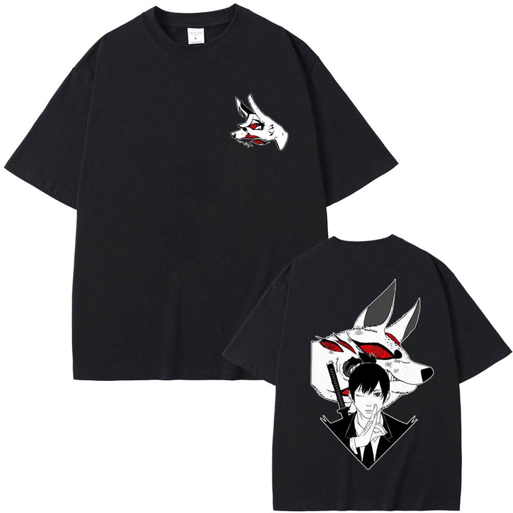 Anime Chainsaw Man Hayakawa Aki Summon Fox Devil Kon Graphic Tshirt Summer Men Women Fashion Manga Lovers Merch T Shirts Tops