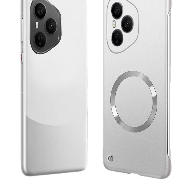 Frameless magnetic metallic paint mobile phone case is suitable for Honor 400PRO simple MAGIC7PRO fine hole X60GT