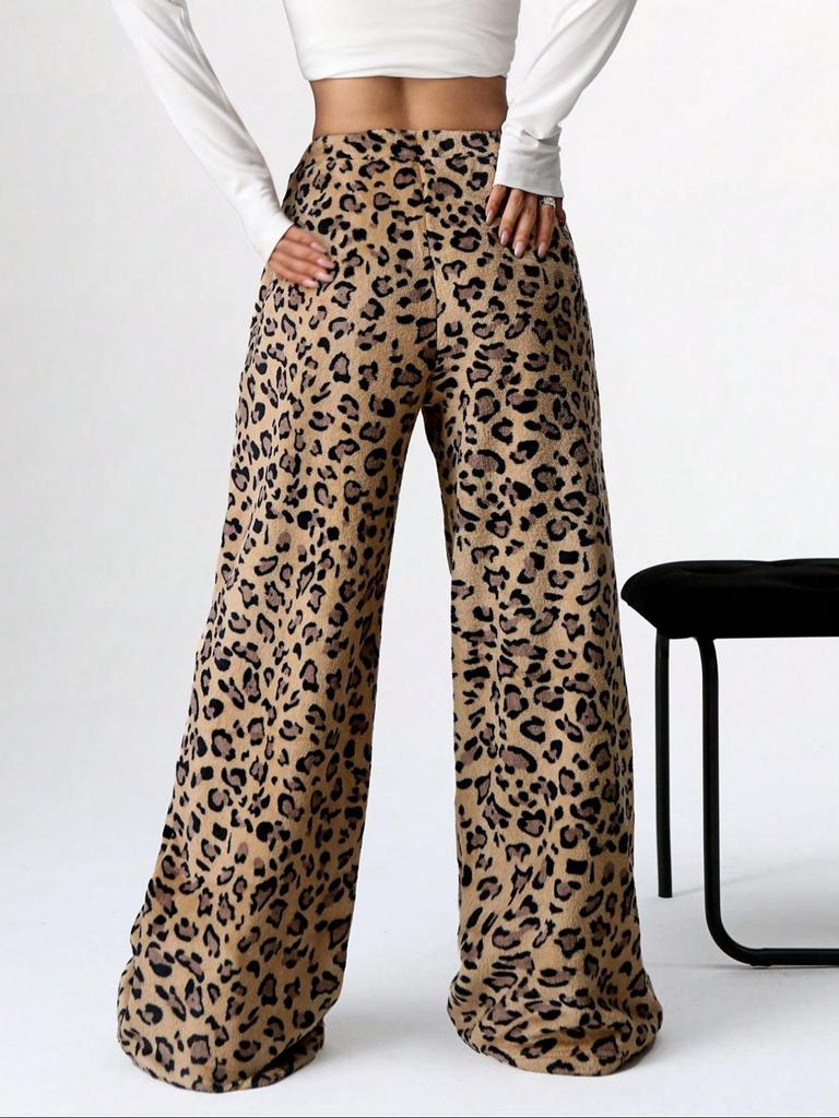 Leopardenmuster Weite Leggings - Europäischer und Amerikanischer Stil