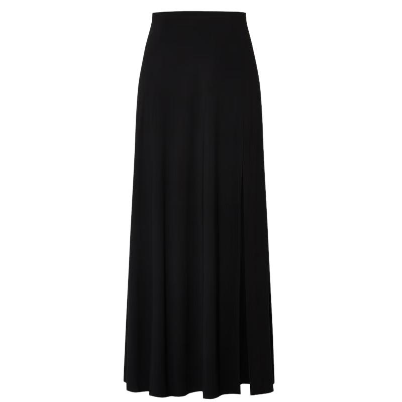 

MO&Co. Women s Modal Blend Elastic Waist Side Slit Long Skirt S