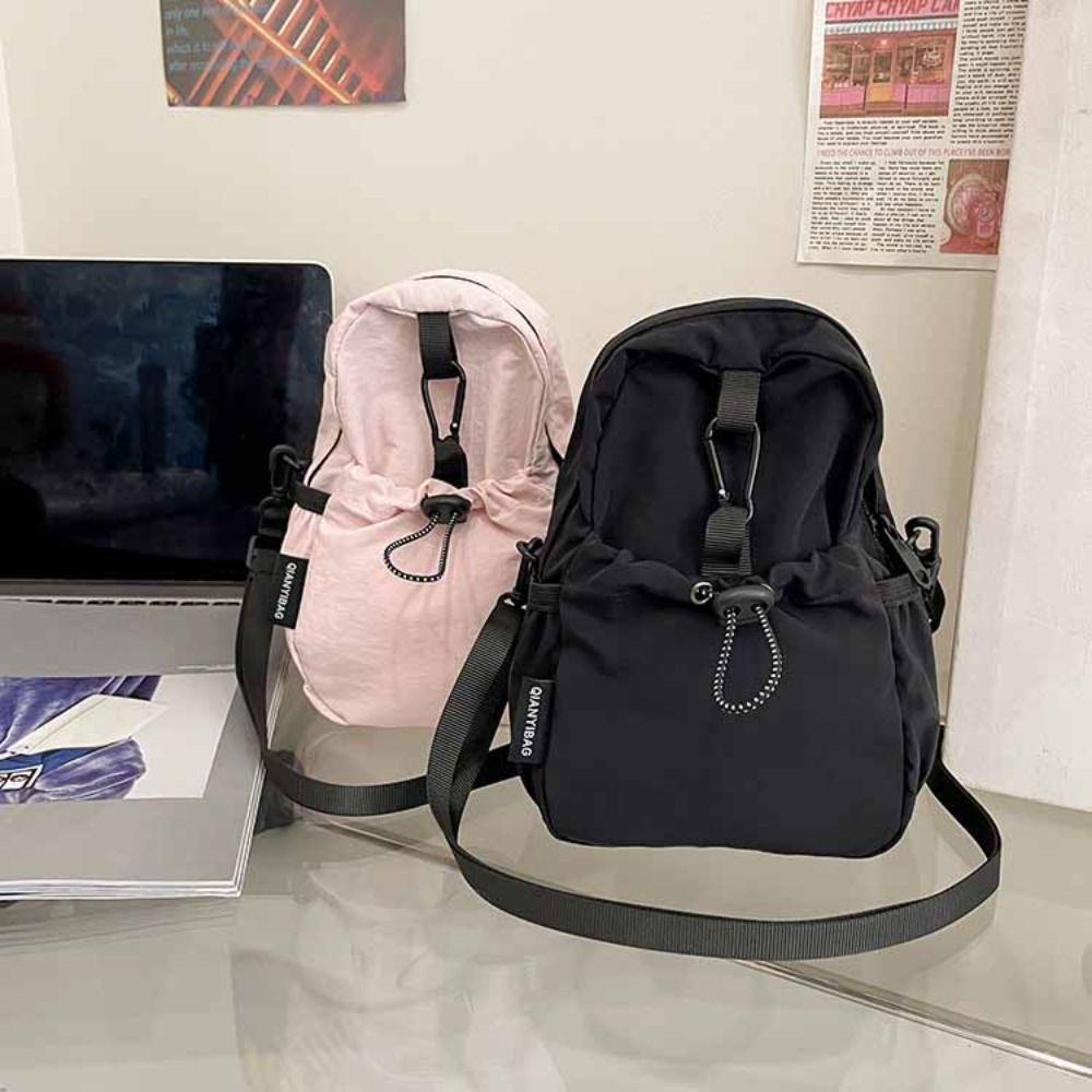 Coin Pouch Drawstring Crossbody Bag Sports Mobile Phone Pack Portable Nylon Shoulder Bag  Travel