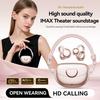 Minimalist Heart-Shaped Bluetooth Earphones with Long Battery Life - Wireless, Mini Handbag Design, Ear-Hook Style