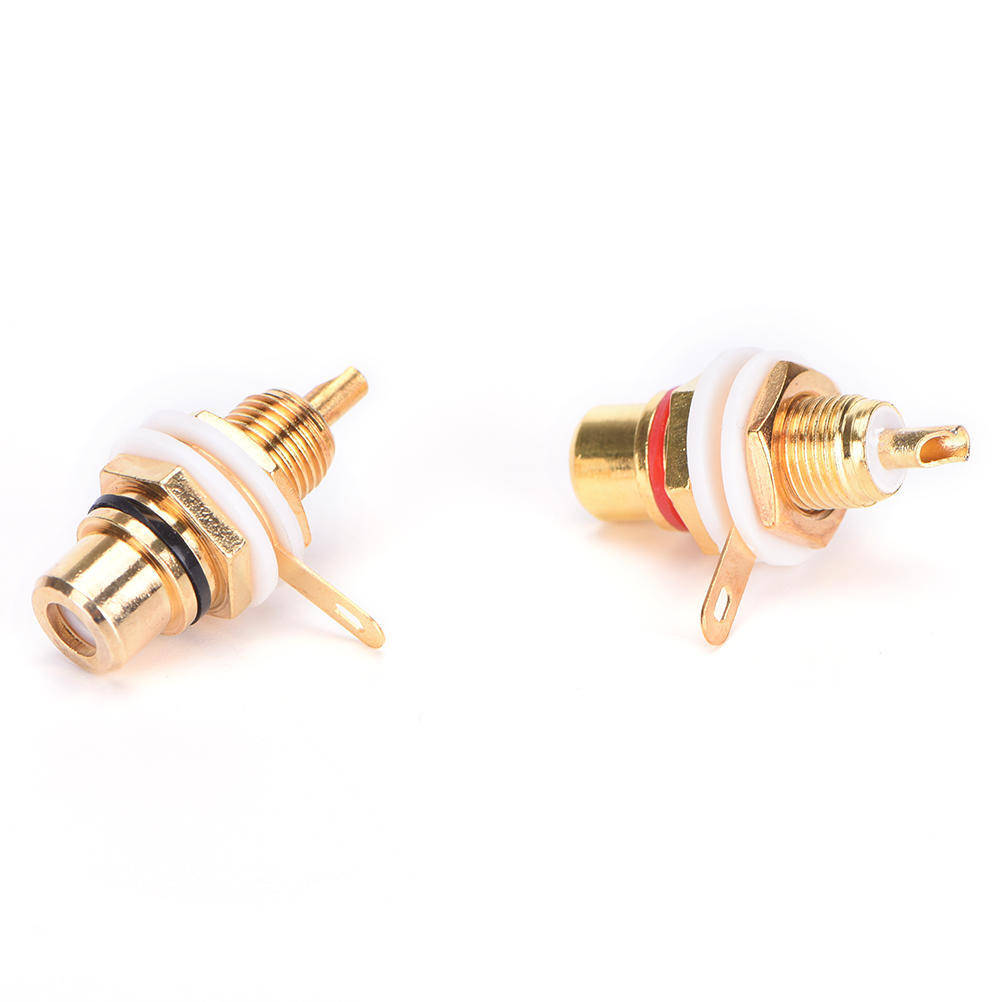 Hot Sale 10PCS RCA Female Chassis Panel Mount Jack Socket Connector 24K Gold Plated Hot Sale