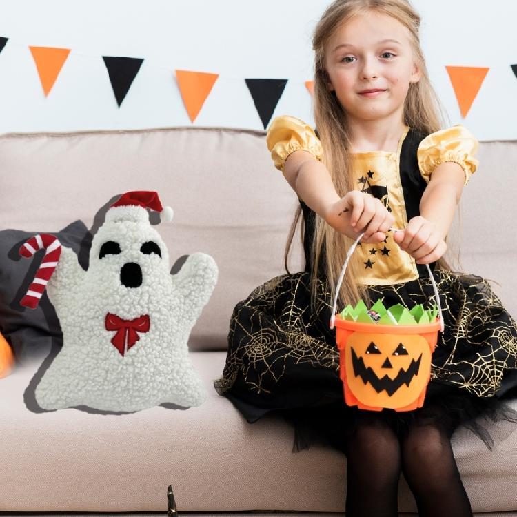 Halloween Pumpkin Ghosty Plushie Pillow Christmas Soft Hug Cushion Toy  for Children Gifting