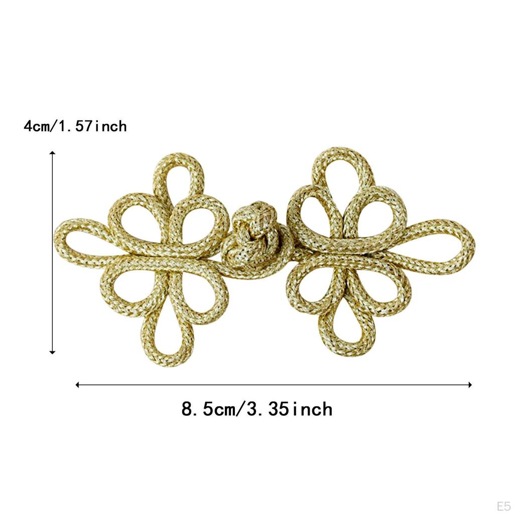 10Pcs Chinese Knots Frog Buttons Closure Vintage Design Accessories Sewing Fasteners DIY for Sweater