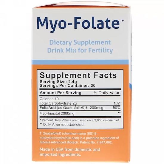 Fairhaven Health Myo-Folate, A Drinkable Fertility Supplement, Unflavored, 30 Packets, 2.4 G Each.