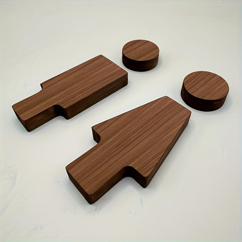 2PCS Wooden Bathroom Sign for Men's and Women's Restroom Doors Suitable for Home and Office, Bathroom Accessories