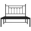 vidaXL Bettgestell mit Kopfteil Metall Schwarz 107x203 cm