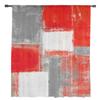 Peinture à l'huile Rouge Gris Blanc Abstraite Géométrique Rideaux Translucides Décoration Salon Rideau de Fenêtre Cuisine Tulle Voile Rideaux