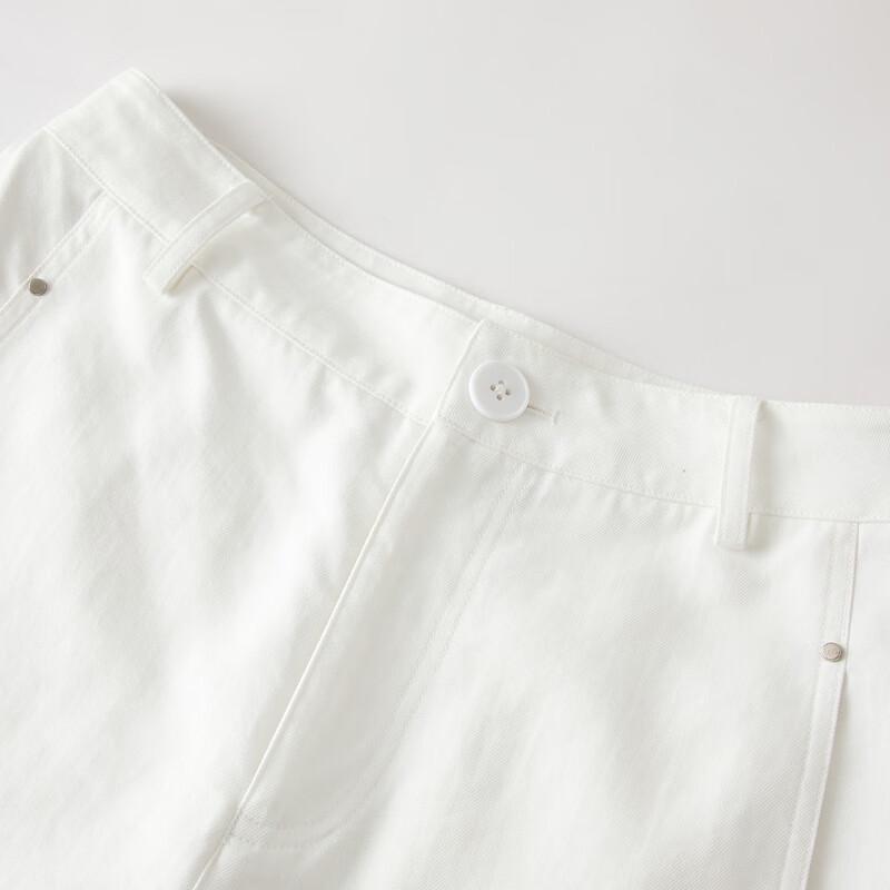 High-Waist Wide-Leg Casual Pants with Metal Buttons