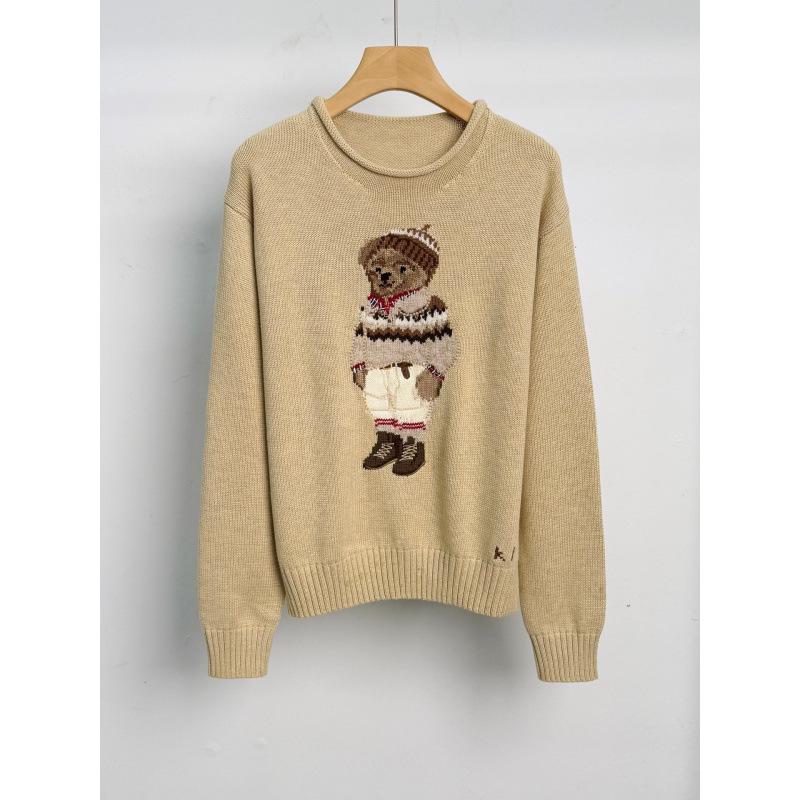 Women s Apricot Floral Knit Cotton Pullover - Classic Round Neck Style Medium абрикосовый