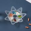 Portable one week seven compartment color transparent pill storage box seven day pill box