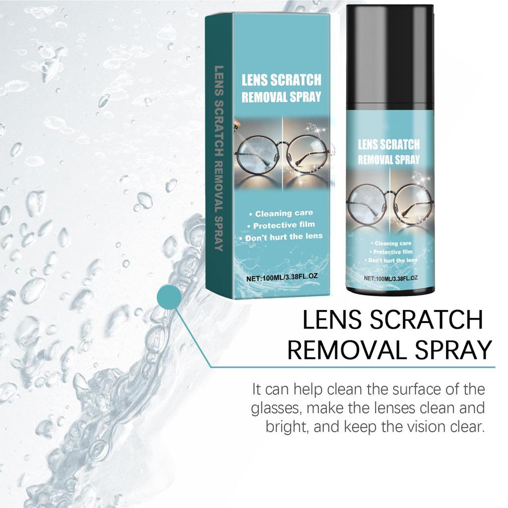 100ml Lens Scratch Removal Spray Multipurpose Glasses Care Liquid Glasses Lens Cleaning Solution Windshield Glass Repair Liquid