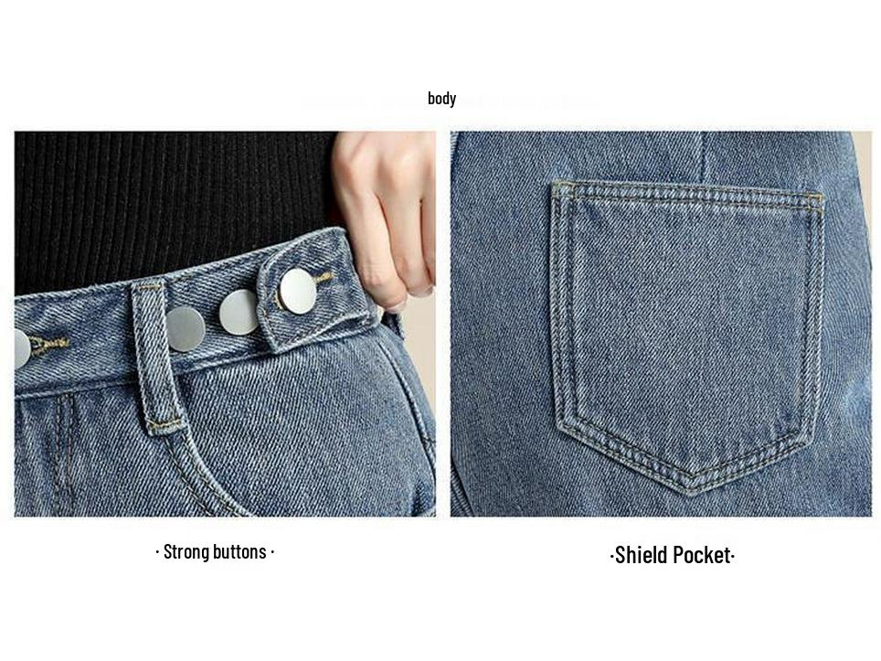 2023 Women's Korean Style Fleece-Lined High-Waisted Wide-Leg Jeans - Winter Slimming, Versatile, Loose, Straight-Leg Trend