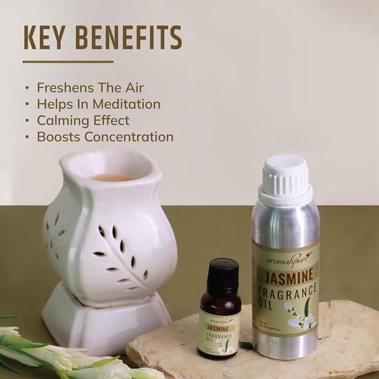 Aromahpure Jasmine Aroma Oil | 250ml Undiluted & Natural | Long-Lasting Scent for Aromatherapy, Candle & Soap Making, Room Freshener